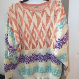 Metallic colorful sweater